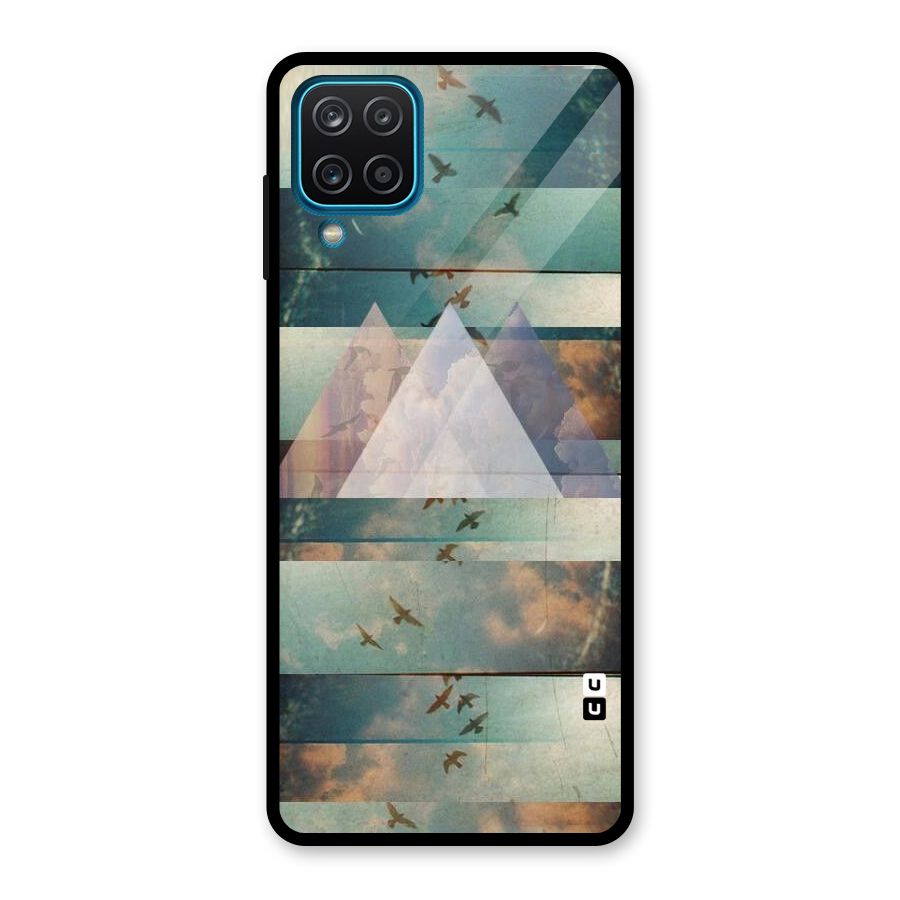 Three Triangles Glass Back Case for Galaxy A12