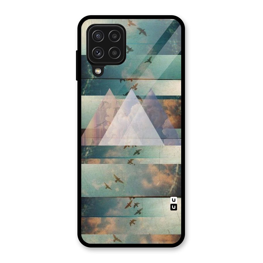Three Triangles Glass Back Case for Galaxy A22 4G