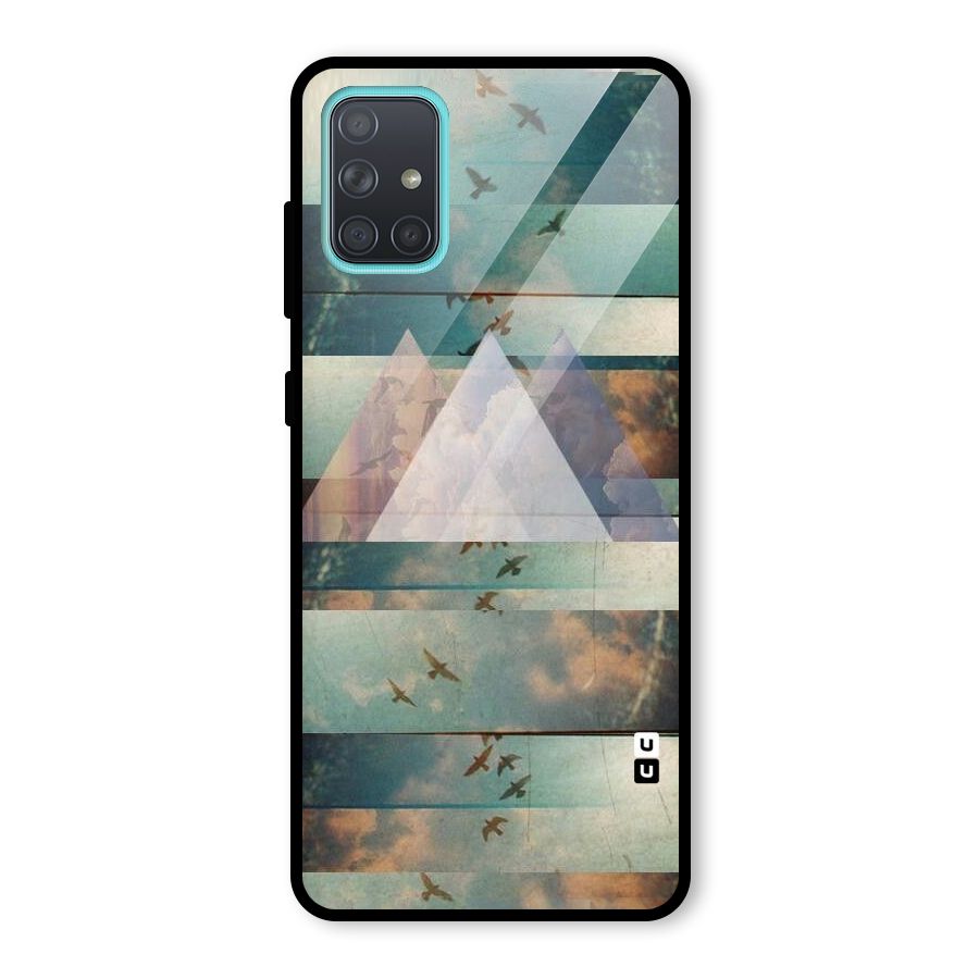 Three Triangles Glass Back Case for Galaxy A71