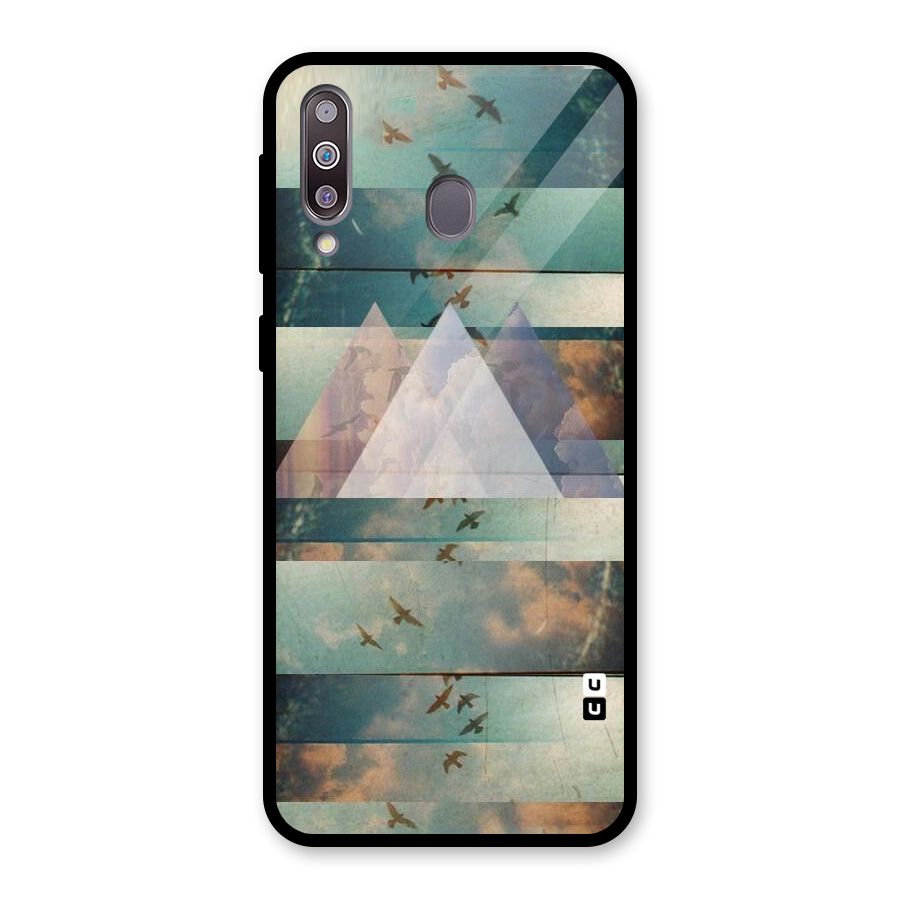 Three Triangles Glass Back Case for Galaxy M30