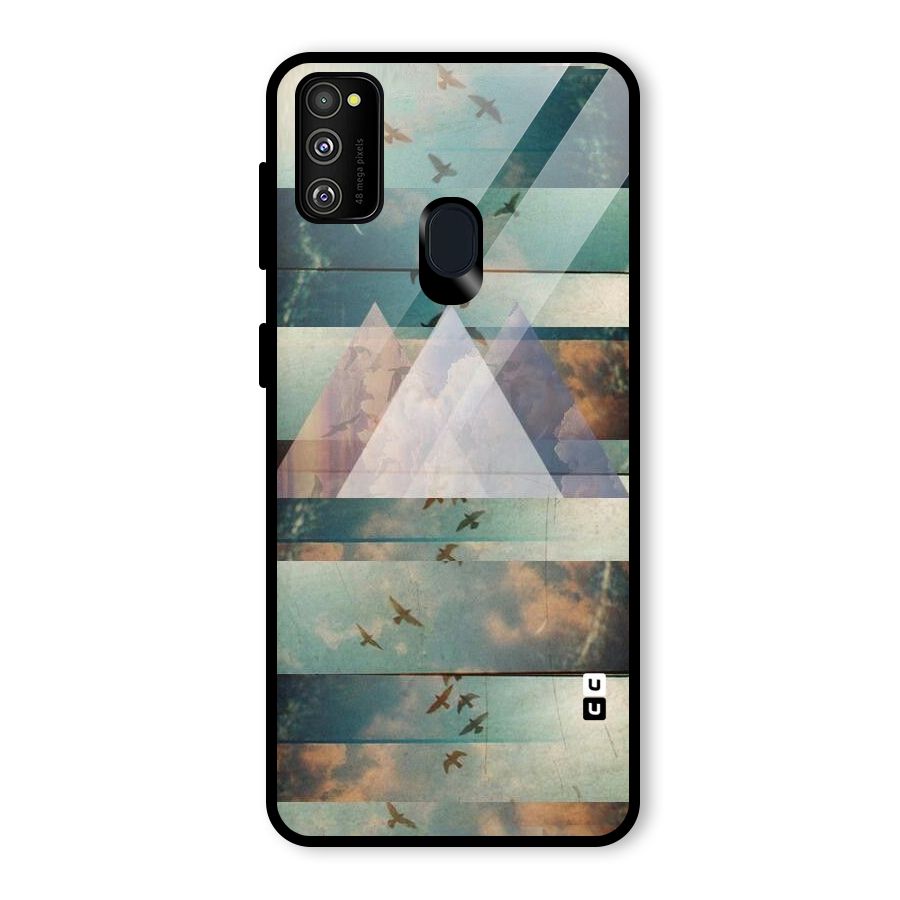 Three Triangles Glass Back Case for Galaxy M30s