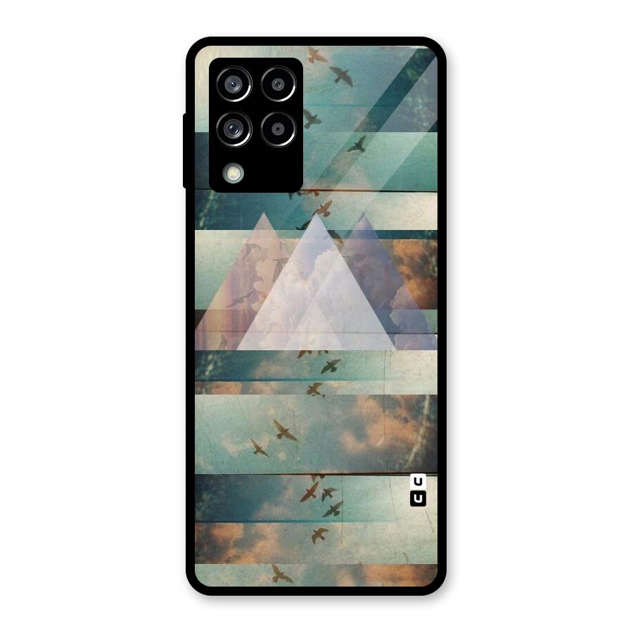 Three Triangles Glass Back Case for Galaxy M53 5G