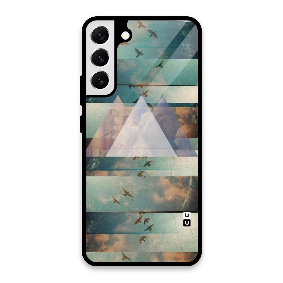 Three Triangles Glass Back Case for Galaxy S22 Plus 5G