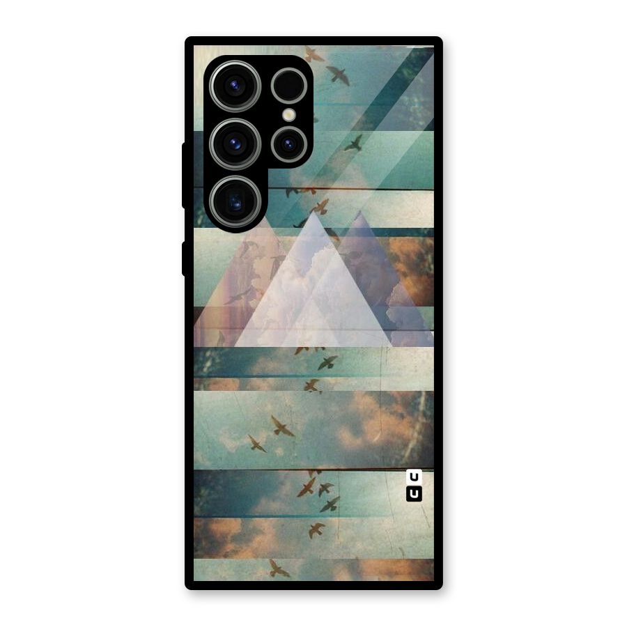 Three Triangles Glass Back Case for Galaxy S23 Ultra