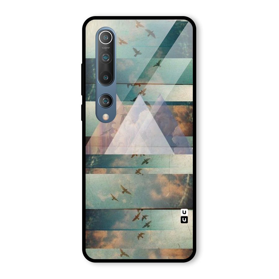 Three Triangles Glass Back Case for Mi 10