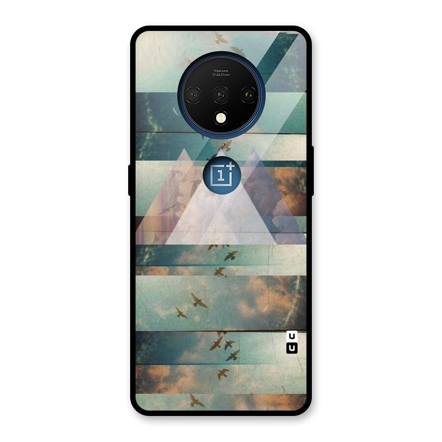 Three Triangles Glass Back Case for OnePlus 7T