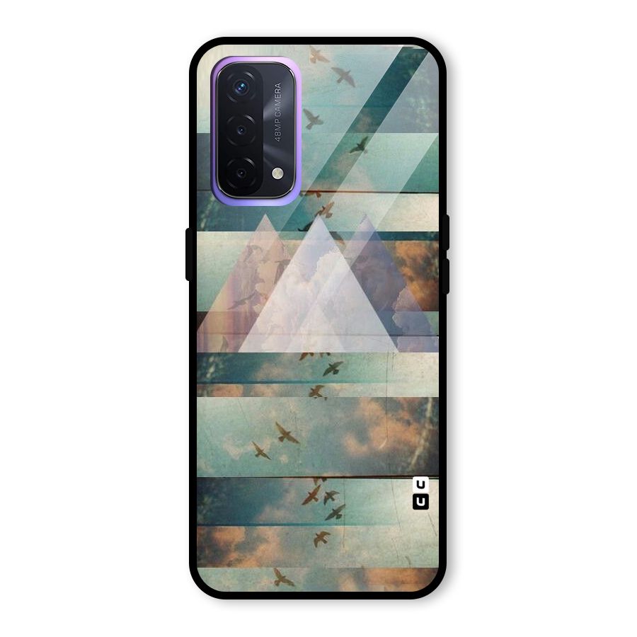 Three Triangles Glass Back Case for Oppo A74 5G