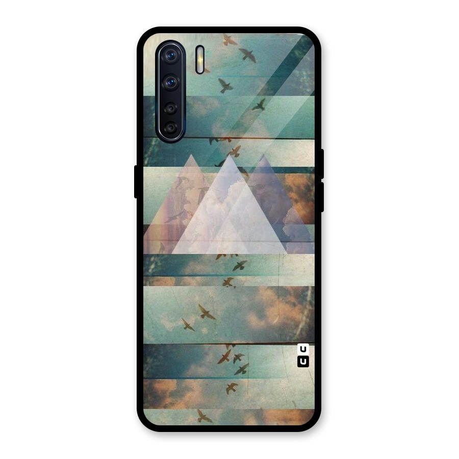Three Triangles Glass Back Case for Oppo F15