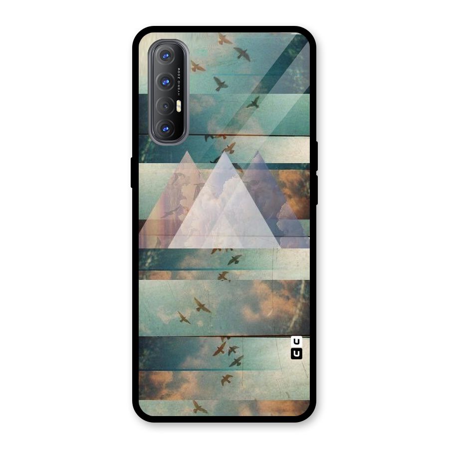 Three Triangles Glass Back Case for Oppo Reno3 Pro