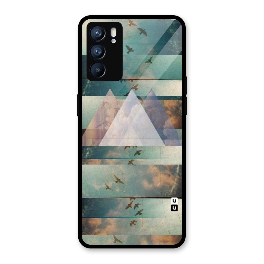 Three Triangles Glass Back Case for Oppo Reno6 5G