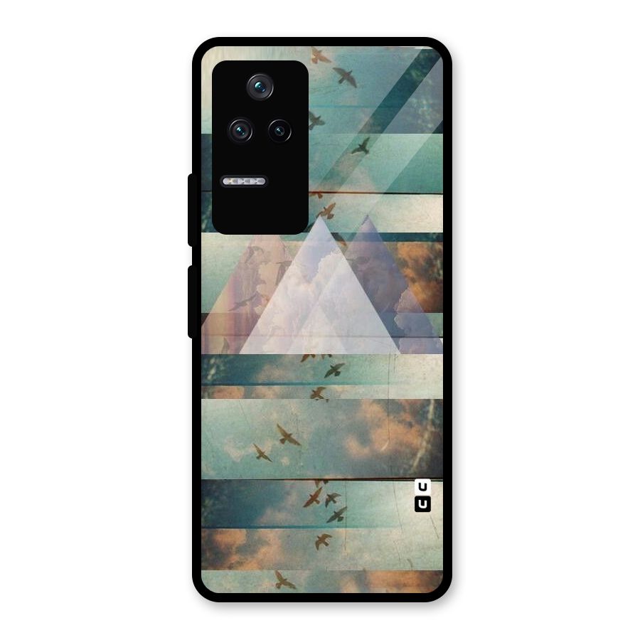 Three Triangles Glass Back Case for Poco F4 5G