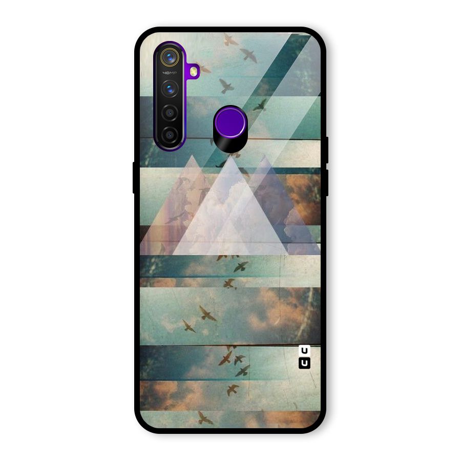 Three Triangles Glass Back Case for Realme 5 Pro