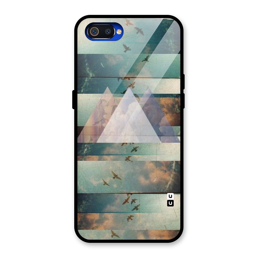 Three Triangles Glass Back Case for Realme C2