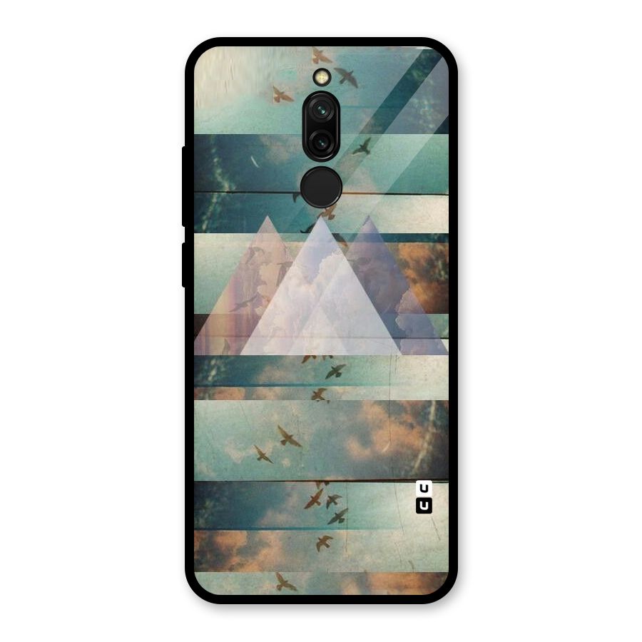 Three Triangles Glass Back Case for Redmi 8
