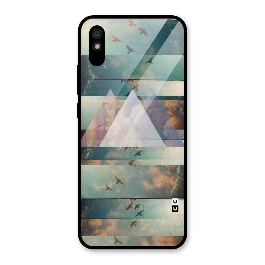 Three Triangles Glass Back Case for Redmi 9i