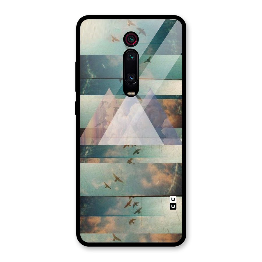 Three Triangles Glass Back Case for Redmi K20