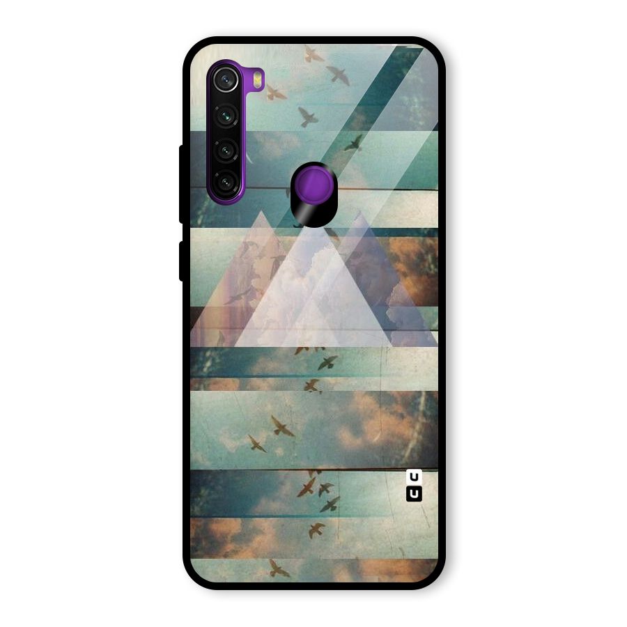Three Triangles Glass Back Case for Redmi Note 8
