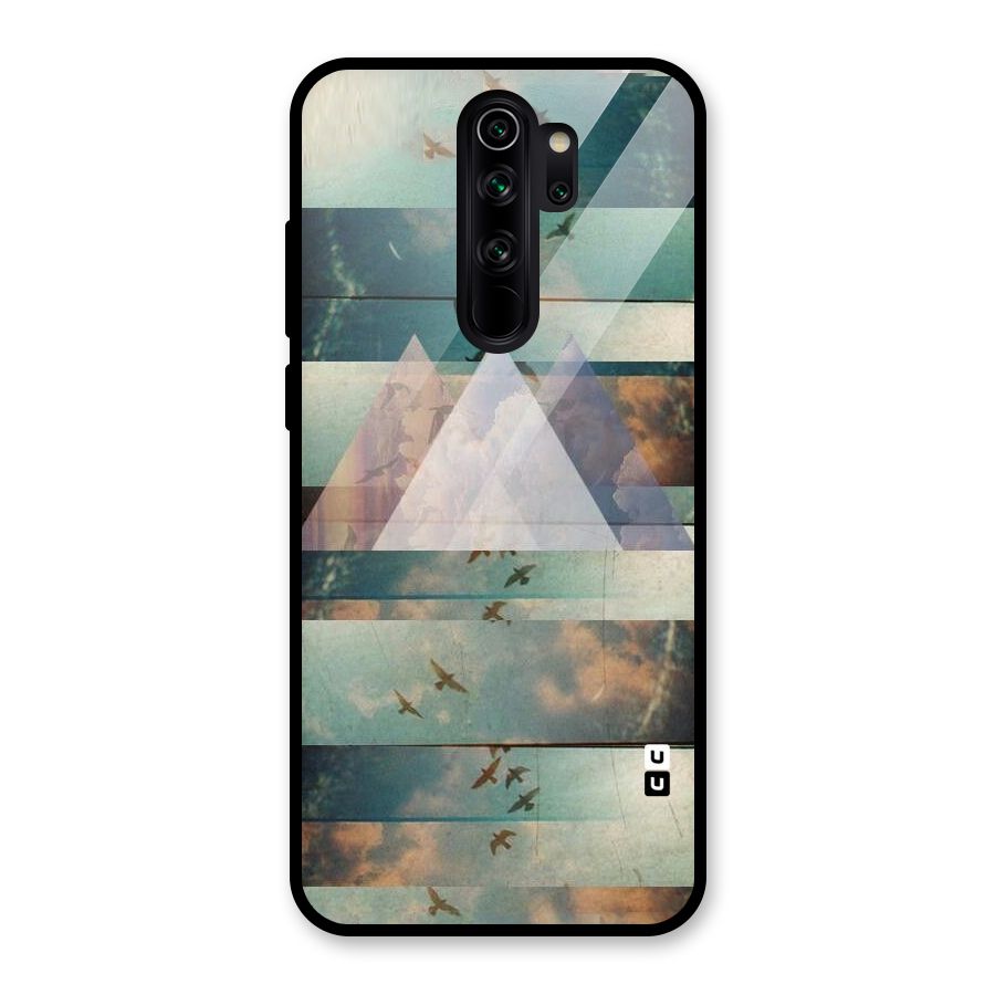Three Triangles Glass Back Case for Redmi Note 8 Pro