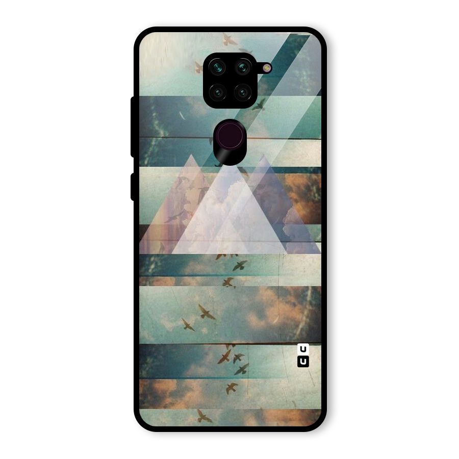 Three Triangles Glass Back Case for Redmi Note 9