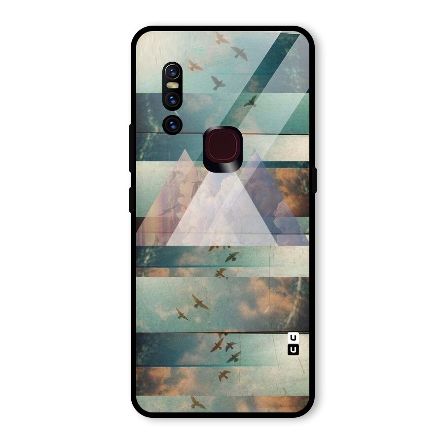 Three Triangles Glass Back Case for Vivo V15