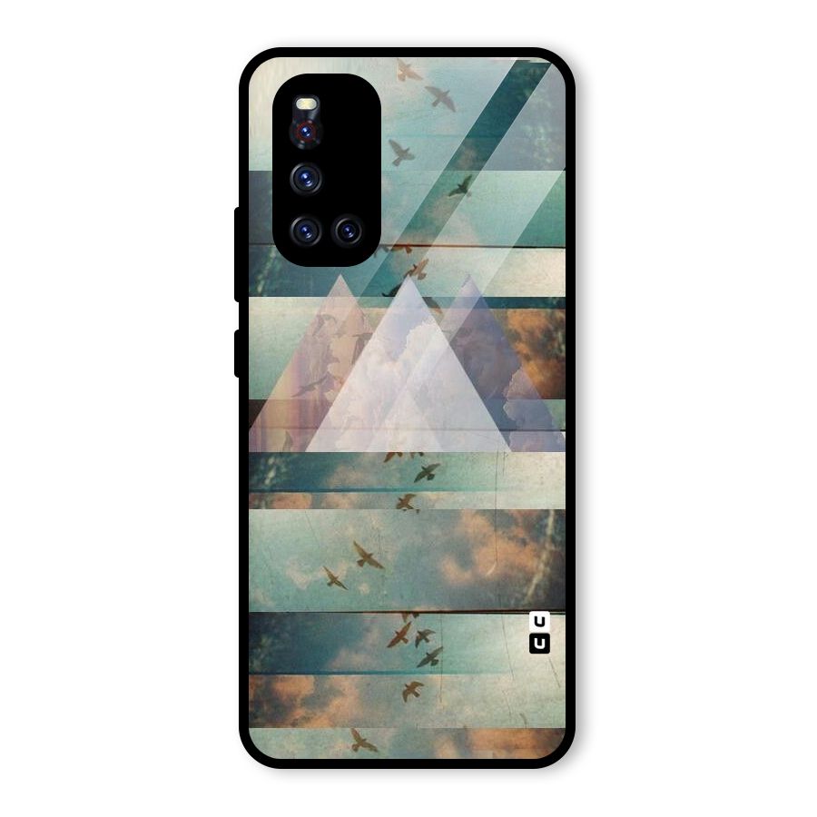 Three Triangles Glass Back Case for Vivo V19
