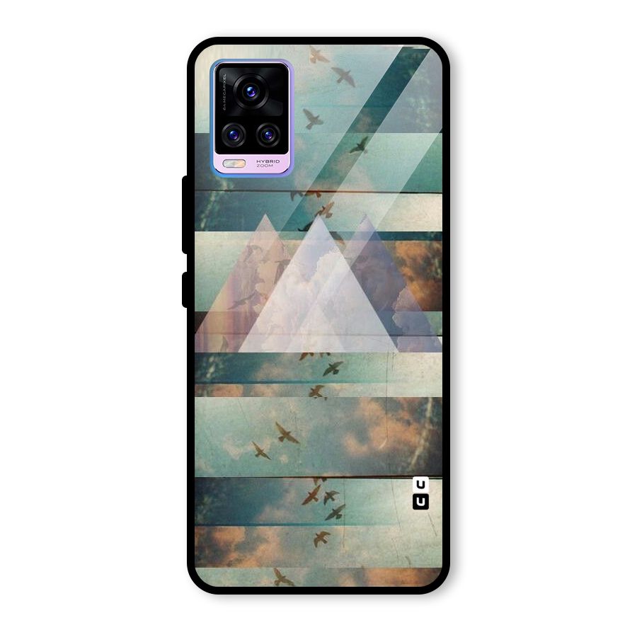 Three Triangles Glass Back Case for Vivo V20 Pro