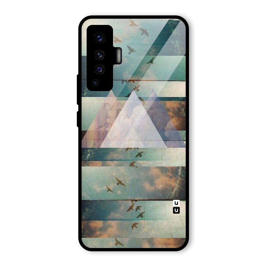 Three Triangles Glass Back Case for Vivo X50