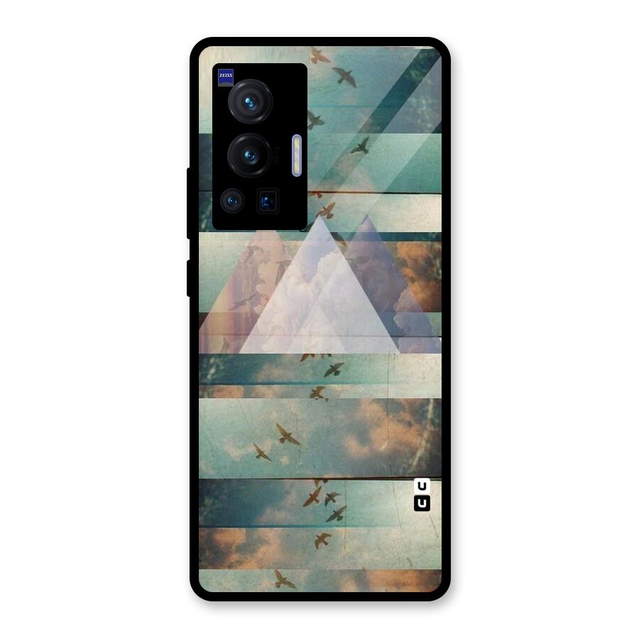 Three Triangles Glass Back Case for Vivo X70 Pro