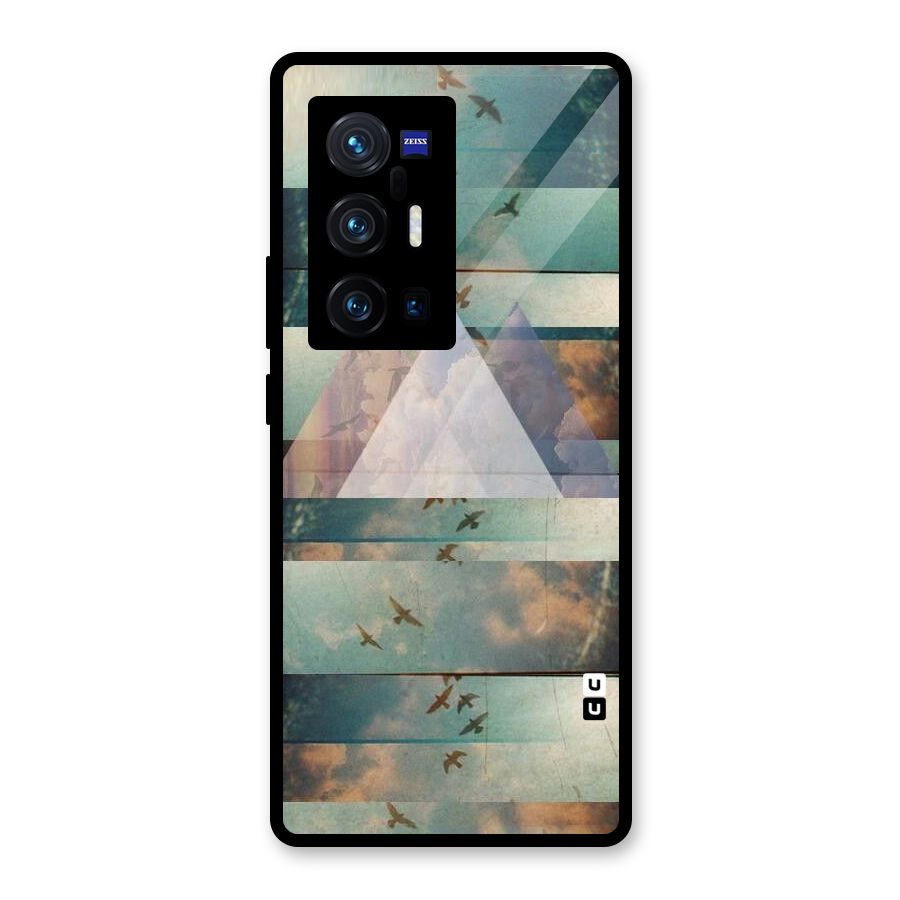 Three Triangles Glass Back Case for Vivo X70 Pro Plus