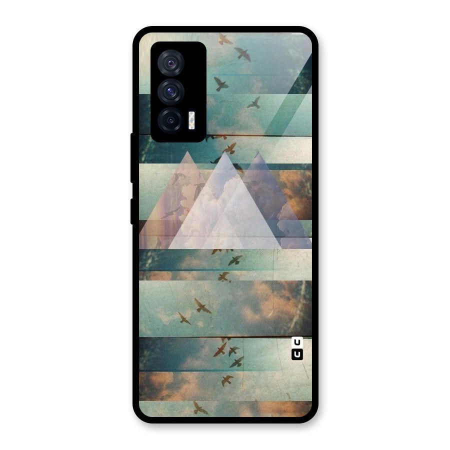 Three Triangles Glass Back Case for Vivo iQOO 7 5G