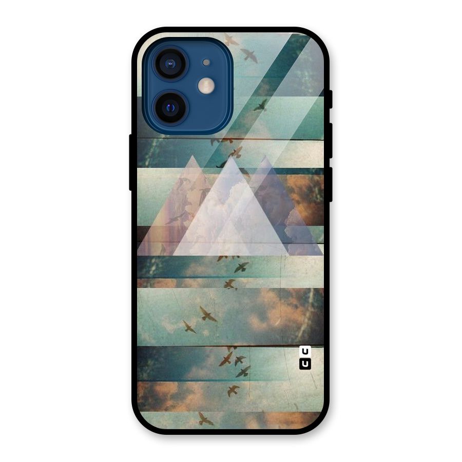 Three Triangles Glass Back Case for iPhone 12 Mini