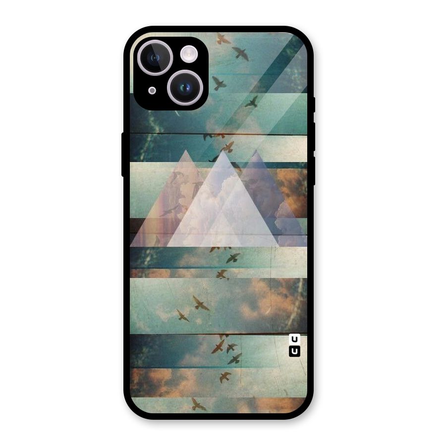 Three Triangles Glass Back Case for iPhone 14 Plus