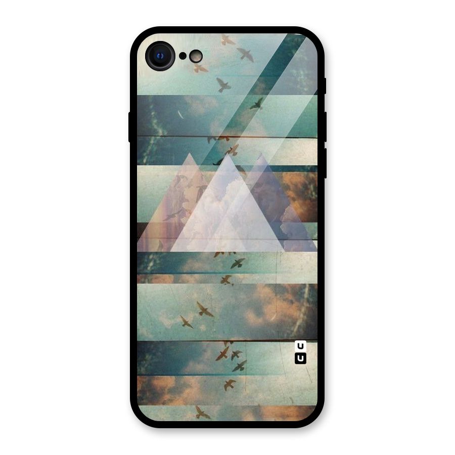 Three Triangles Glass Back Case for iPhone SE 2022