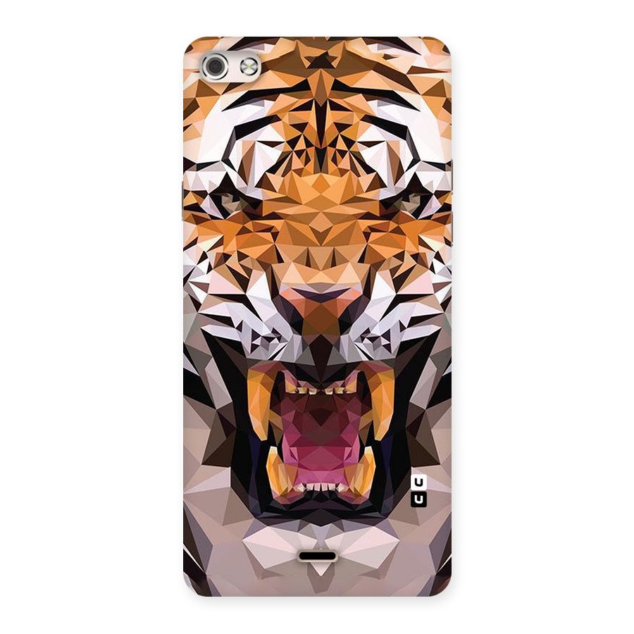 Tiger Abstract Art Back Case for Micromax Canvas Silver 5