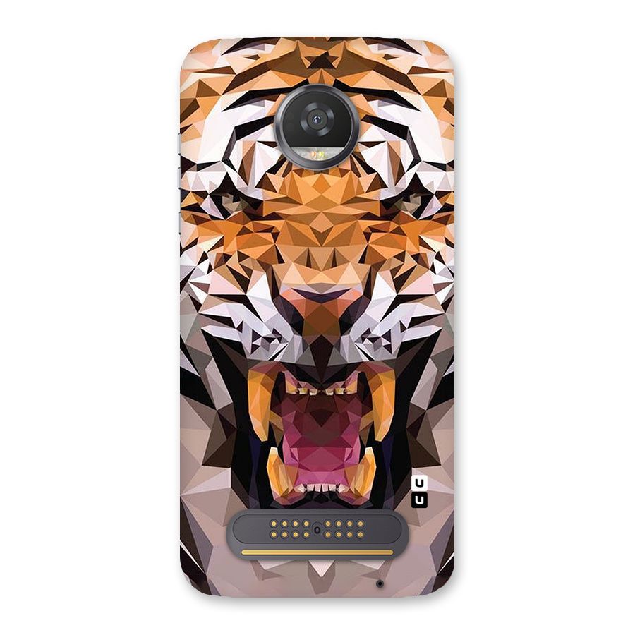 Tiger Abstract Art Back Case for Moto Z2 Play