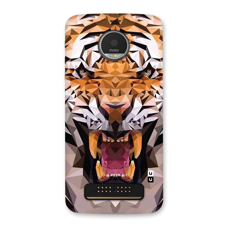 Tiger Abstract Art Back Case for Moto Z Play