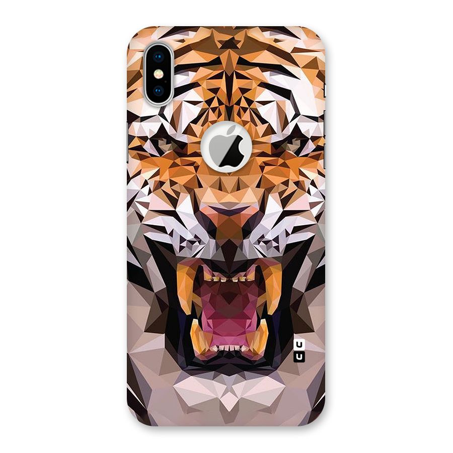 Tiger Abstract Art Back Case for iPhone X Logo Cut