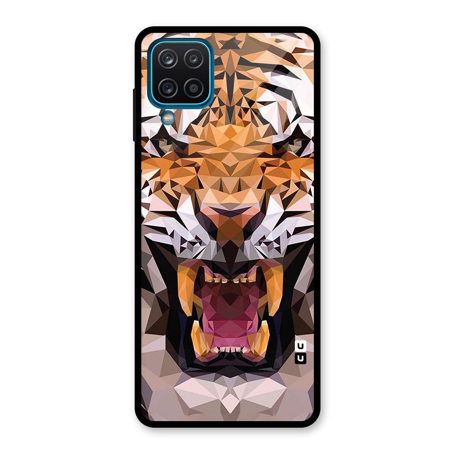Tiger Abstract Art Glass Back Case for Galaxy A12