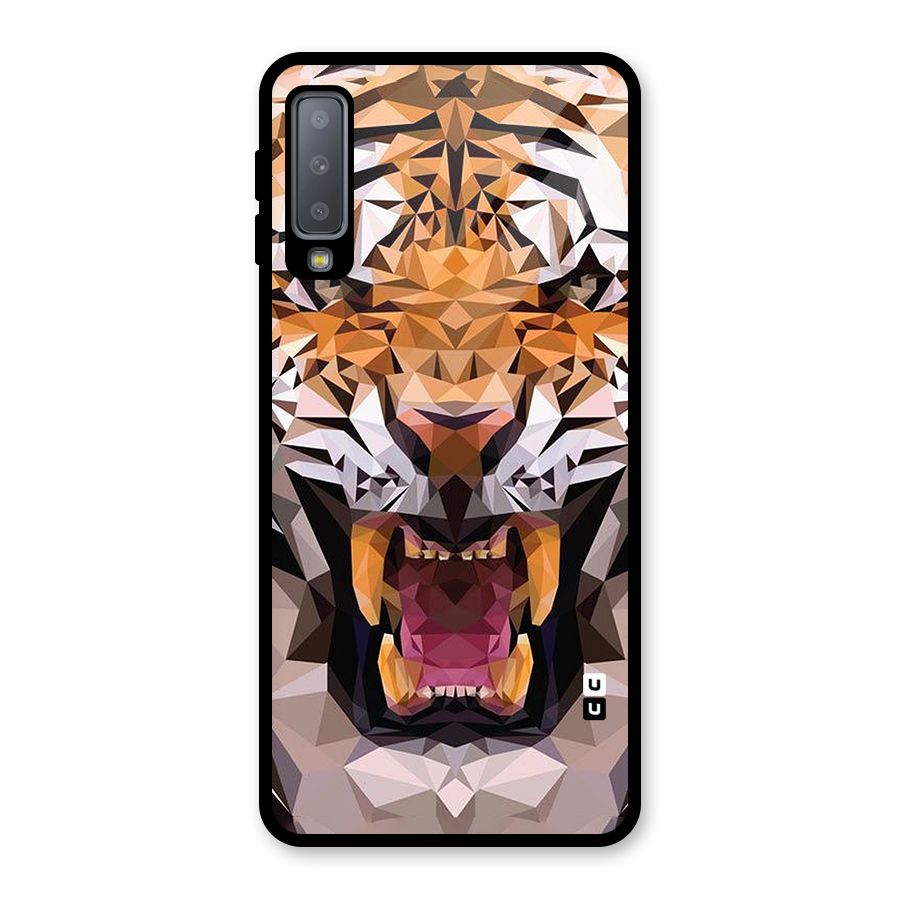 Tiger Abstract Art Glass Back Case for Galaxy A7 (2018)