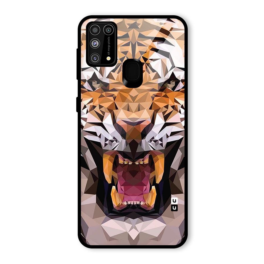 Tiger Abstract Art Glass Back Case for Galaxy F41