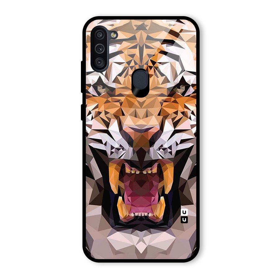 Tiger Abstract Art Glass Back Case for Galaxy M11