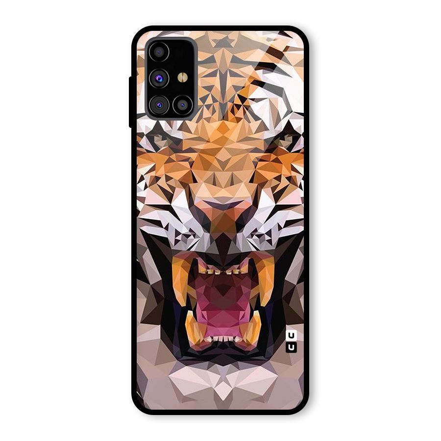 Tiger Abstract Art Glass Back Case for Galaxy M31s