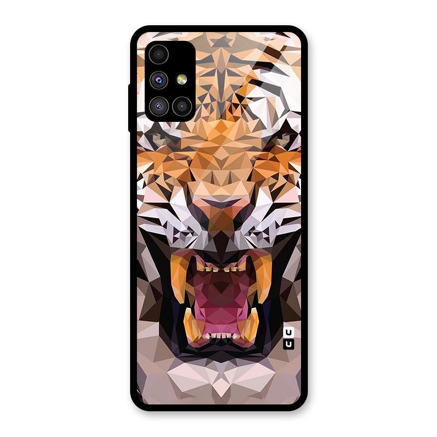 Tiger Abstract Art Glass Back Case for Galaxy M51