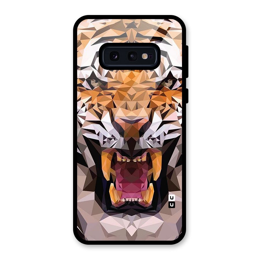 Tiger Abstract Art Glass Back Case for Galaxy S10e