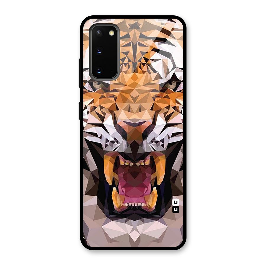 Tiger Abstract Art Glass Back Case for Galaxy S20