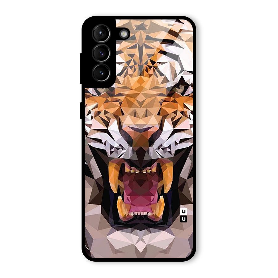 Tiger Abstract Art Glass Back Case for Galaxy S21 Plus