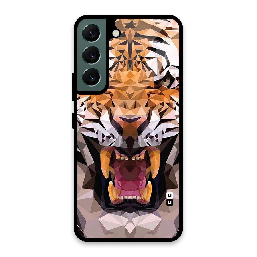 Tiger Abstract Art Glass Back Case for Galaxy S22 5G