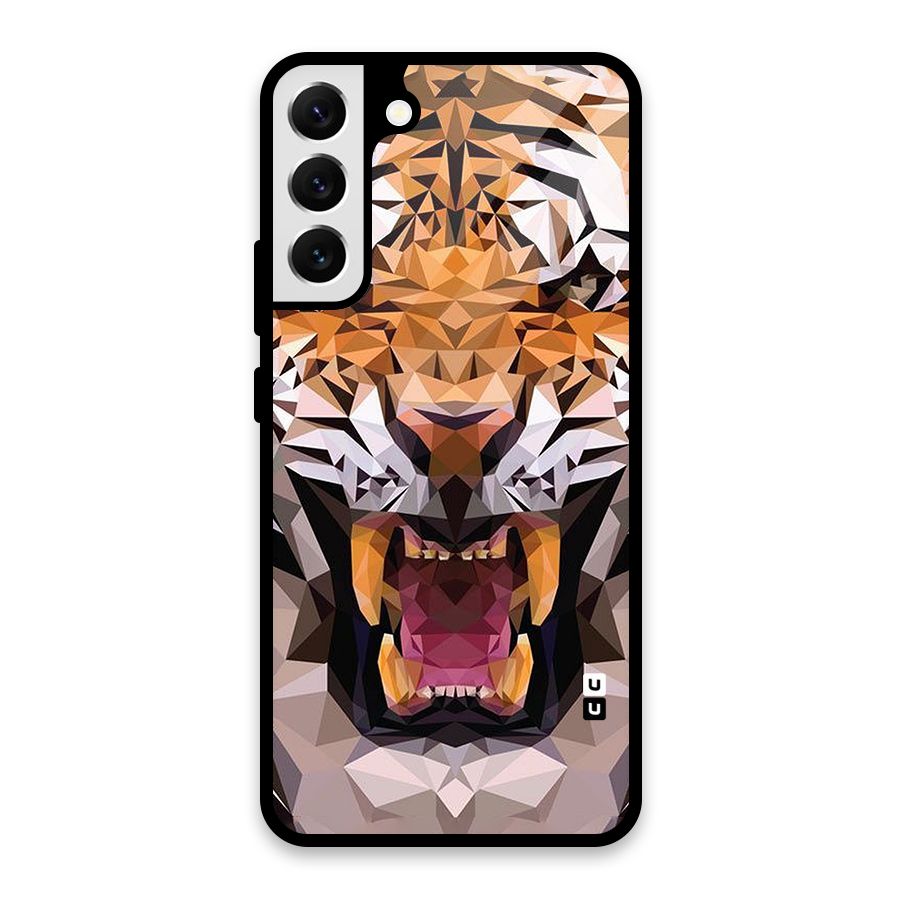 Tiger Abstract Art Glass Back Case for Galaxy S22 Plus 5G
