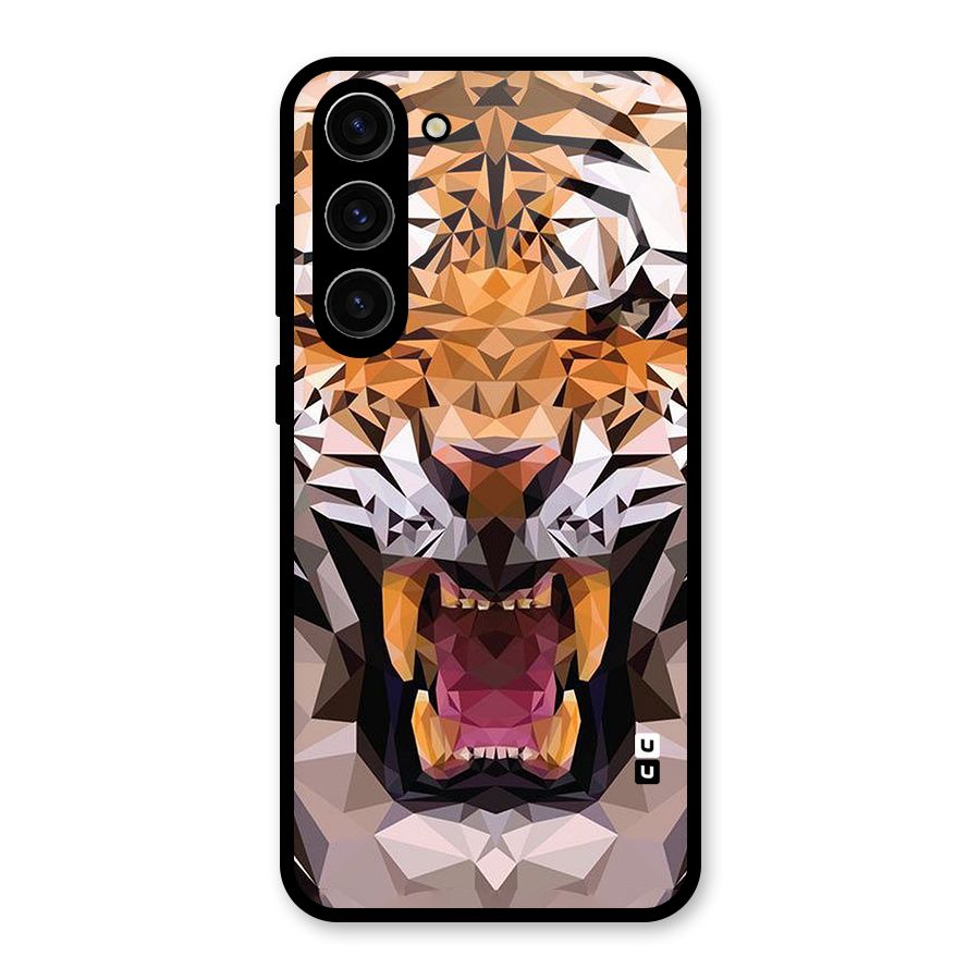 Tiger Abstract Art Glass Back Case for Galaxy S23 Plus