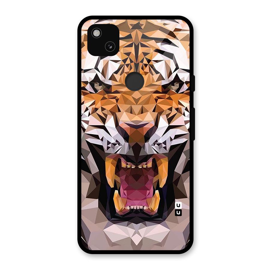 Tiger Abstract Art Glass Back Case for Google Pixel 4a